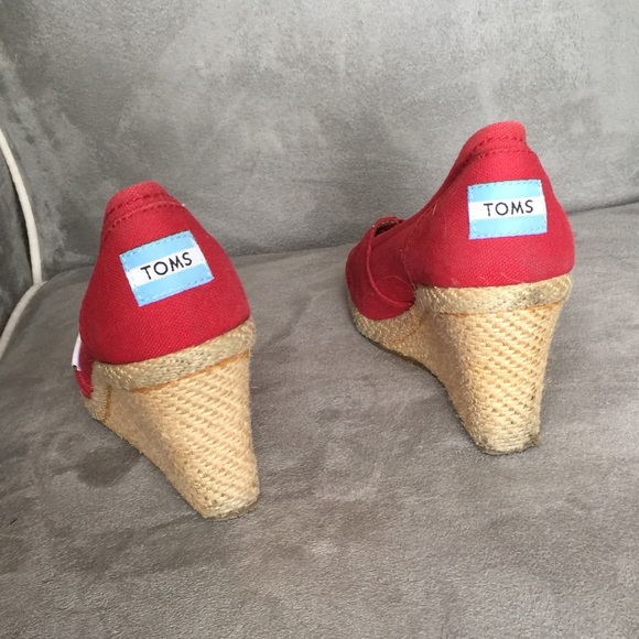 Toms red wedges - Picture 3 of 4